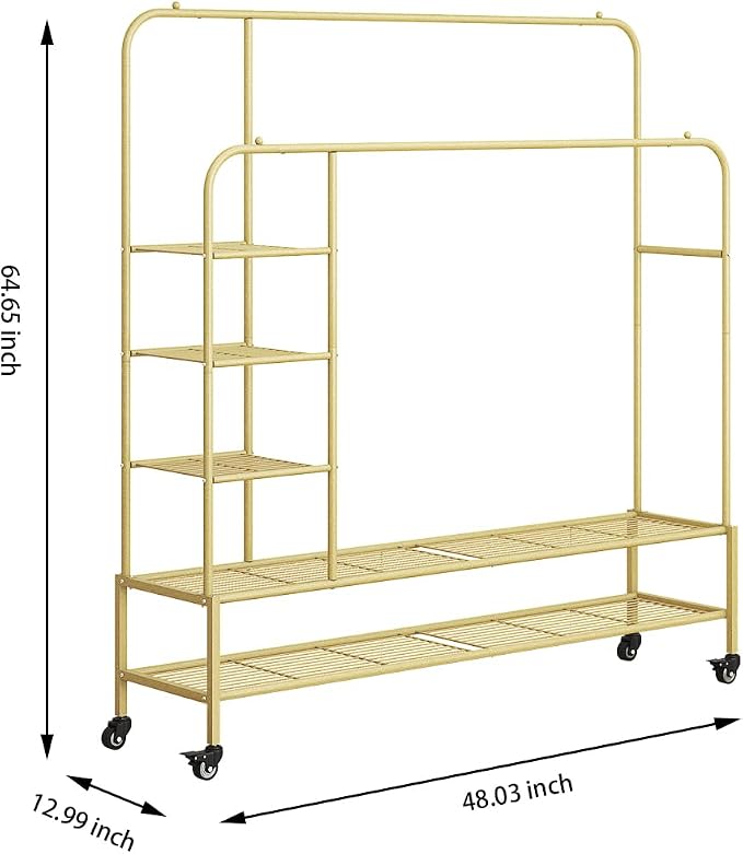 SUOERNUO Garment Rack for Hanging Clothes Rack Heavy Duty Portable - Image 5