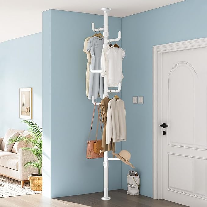Easy to Setup Adjustable Clothes Stand Space Saving Drying Rack Coat Hanger DIY by GPStageFX