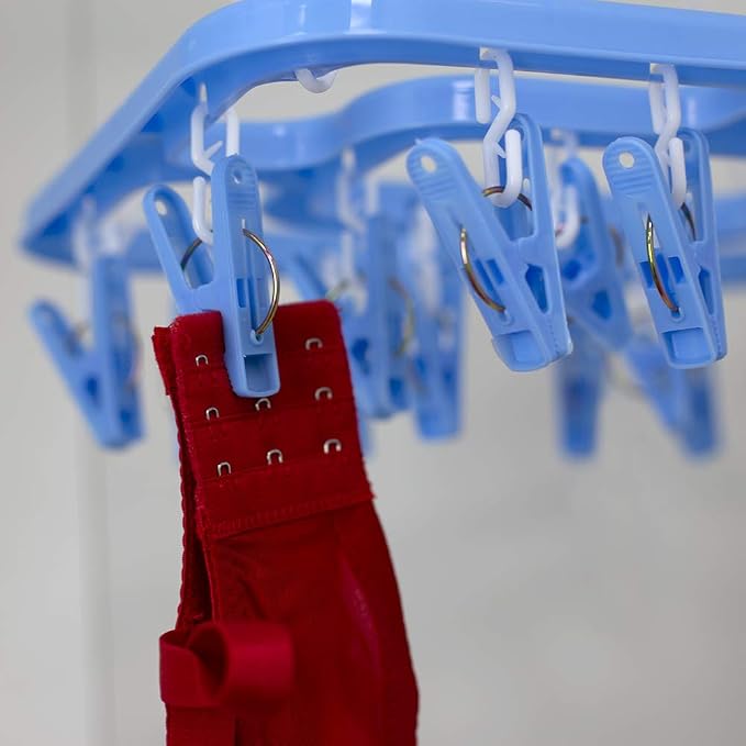 Home Basics 20 Hook Hanging Clothing Drying Rack, Rotates 360 Degrees, Indoor - Image 5