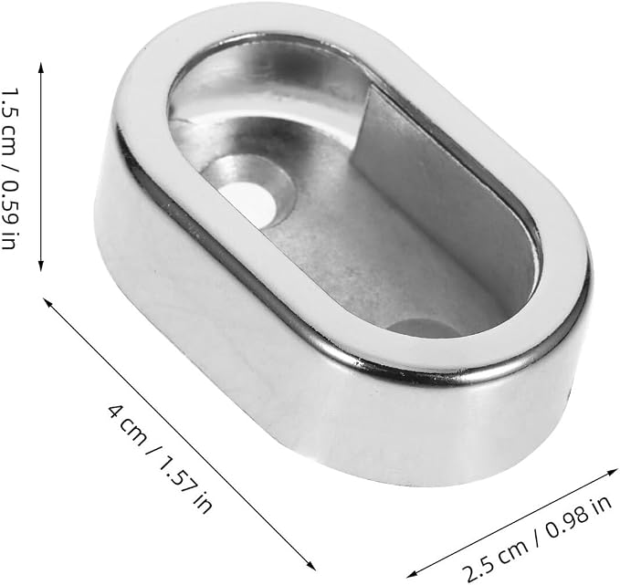 Generic 2pcs Thickened Alloy Closet Rod Holders Rust-Resistant Pole Brackets - Image 2
