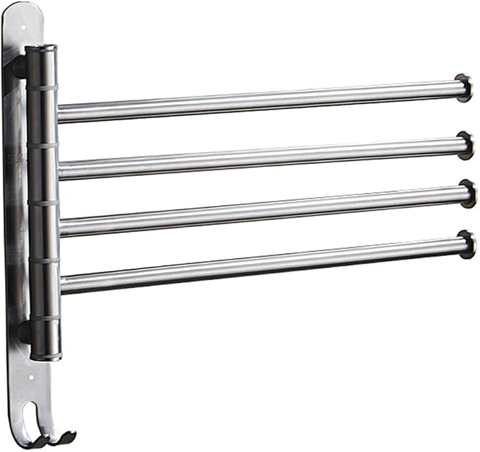 Swing Out Towel Bar Brushed Nickel, Stainless Steel Swivel Towel Rack Bar Rails by Unknown