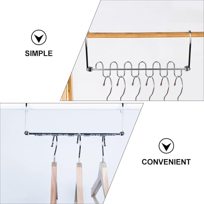 Multi-Hole Metal Clothes Hangers 2Pcs Foldable Clothes Drying Rack Space-Saving - Image 9