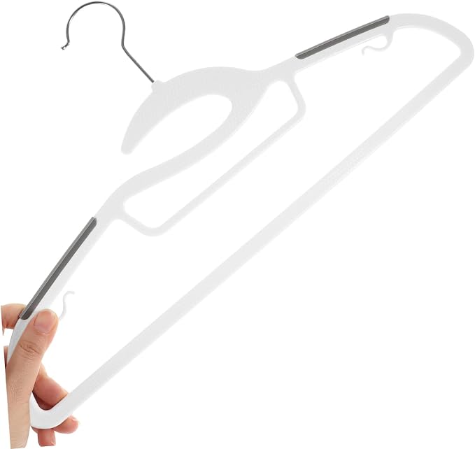 10pcs Extra Wide Non Slip Plastic Hangers - Image 4