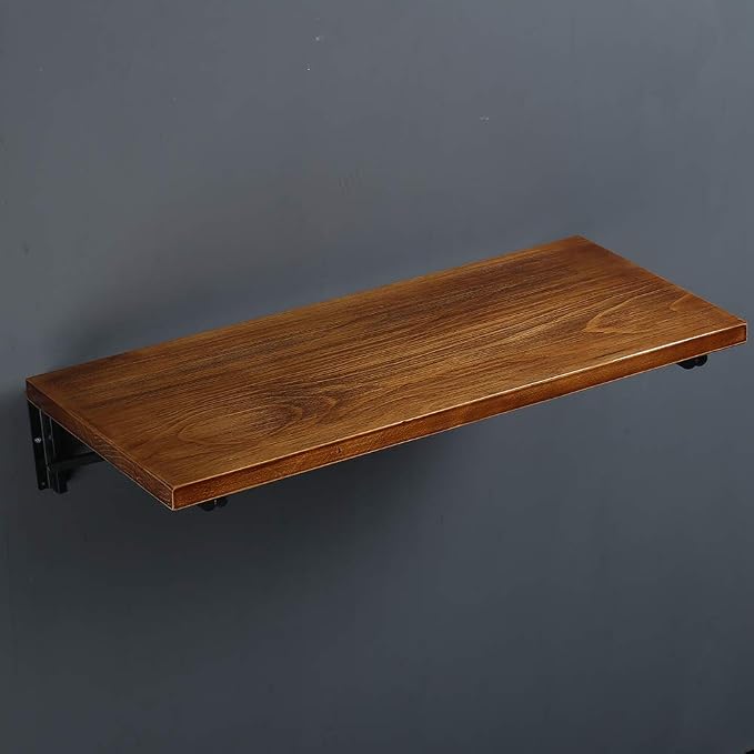 Tianman Industrial Rustic Folding Wall Mounted Workbench Drop Leaf Table - Image 7