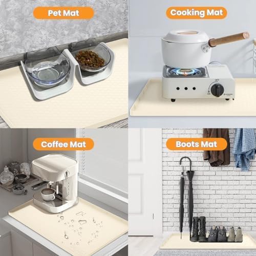 Sdpeia Under Sink Mat for Cabinet, Upgraded Silicone Waterproof Mat Kitchen - Image 7
