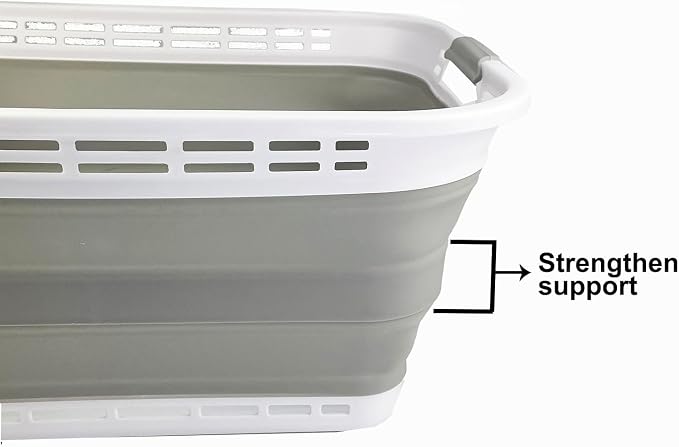 SAMMART 42L Collapsible Plastic Laundry Hamper/Basket - Image 4