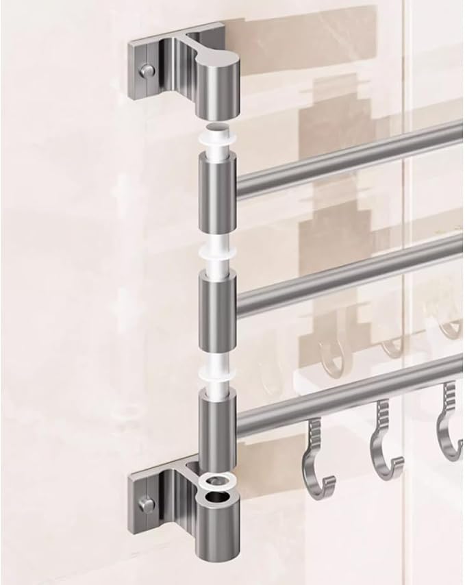 Swing Out Towel Bar Wall Mounted, Towel Rack - Image 2