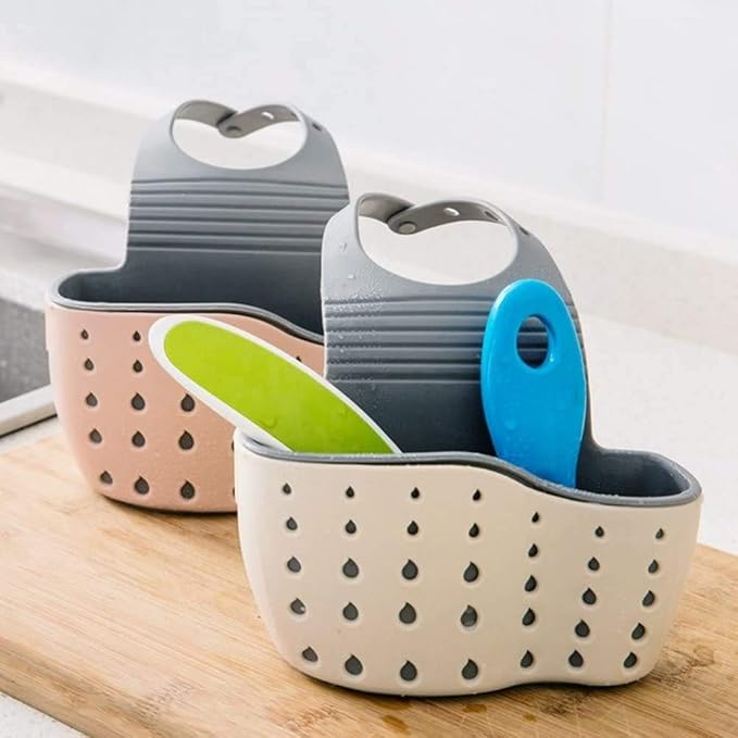 VANVENE Kitchen Sink Shelf Soap Sponge Drain Rack Holder Double Decker Hanging - Image 6