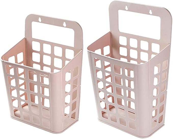 Hanging Handle Laundry Basket Wall Mount Clothes Hamper Laundry Organizer Cart - Image 8