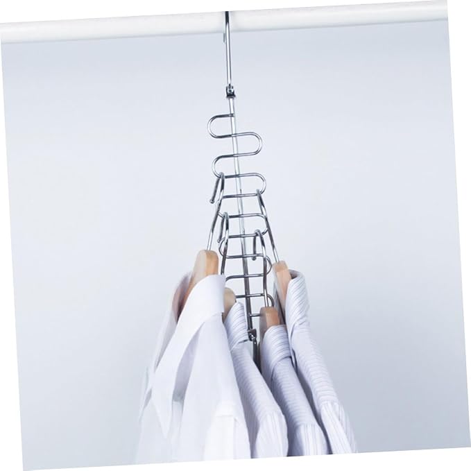 Luxshiny 1set Multi Hole Clothes Drying Hangers Sturdy Clothes Rack - Image 9