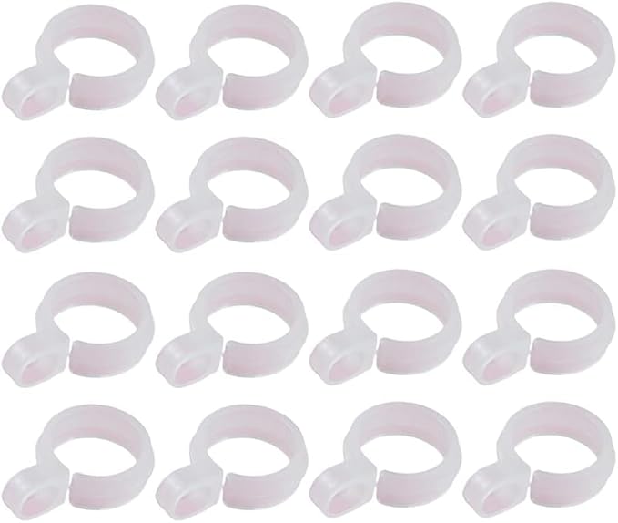 50Pcs White Plastic Windproof Hanger Hooks, Clothes Hanger Clips, Laundry by Unknown