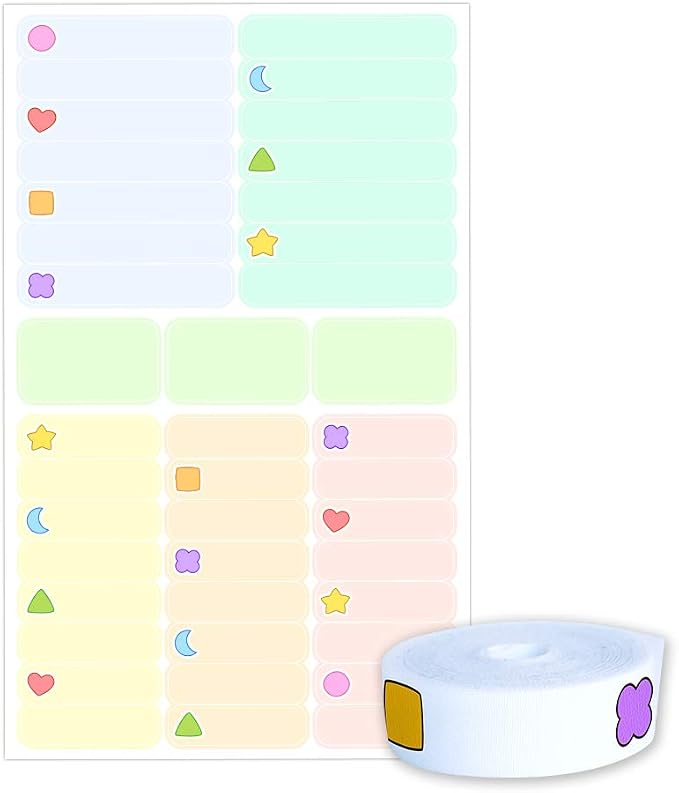 Funny Pack Shapes: 40 Adhesive Labels + 25 Thermal Adhesive Fabric Labels - Image 2