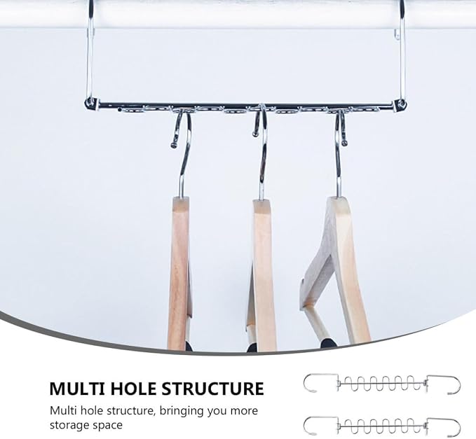 Multi-Hole Metal Clothes Hangers 2Pcs Foldable Clothes Drying Rack Space-Saving - Image 6