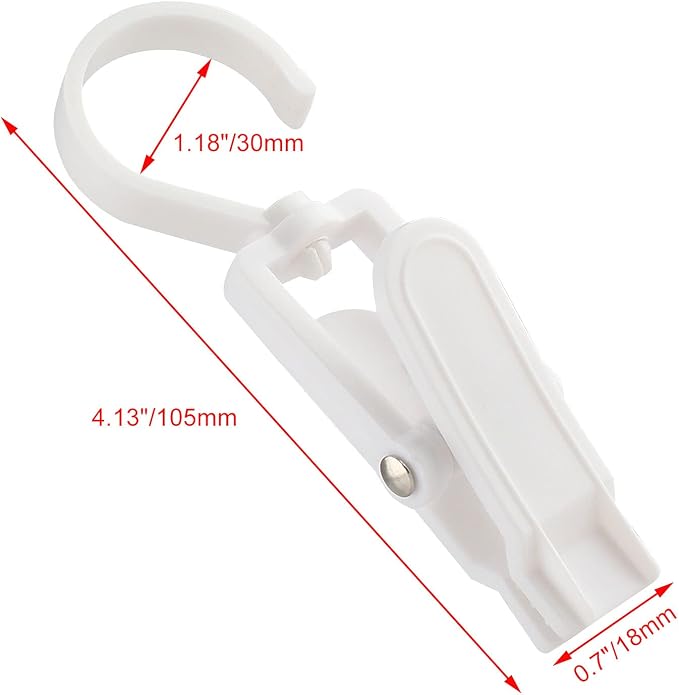 20 PCS Laundry Hooks Clip, Plastic Clothes Pins, Super Strong Hanger Clips - Image 3