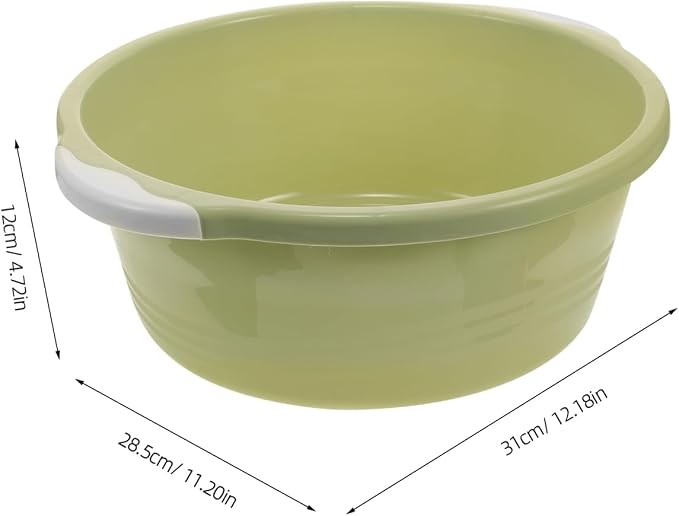 2 Pack Plastic Wash Basin for Foot & Face | Stackable Tub Bucket for Kitchen - Image 2