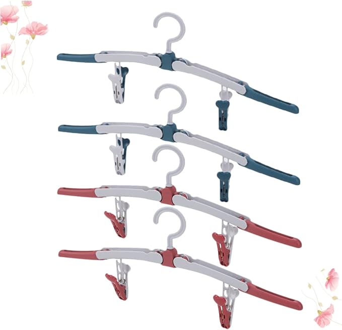 Unomor Portable Travel Hanger Set 4pcs Foldable Drying Rack Space-Saving - Image 2
