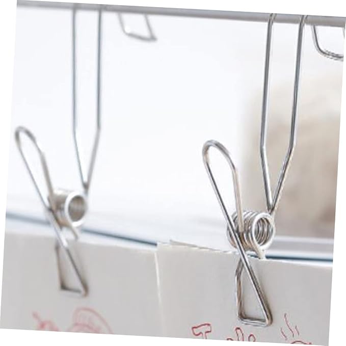 Cabilock 24pcs Space Saving Pants Hangers Clothes Clips Hooks Wire Clip - Image 7
