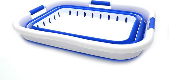 SAMMART 41L Collapsible 3 Handled Plastic Laundry Basket - Image 4