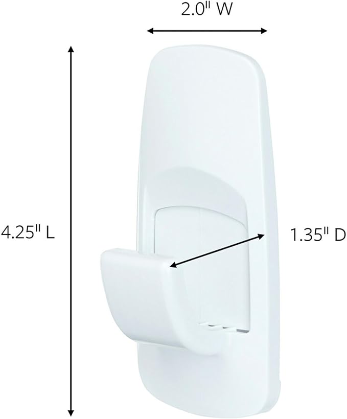 Command 7.5 lb Jumbo Utility Hook, 1 Wall Hook and 4 Strips, Damage-Free Hanger - Image 2