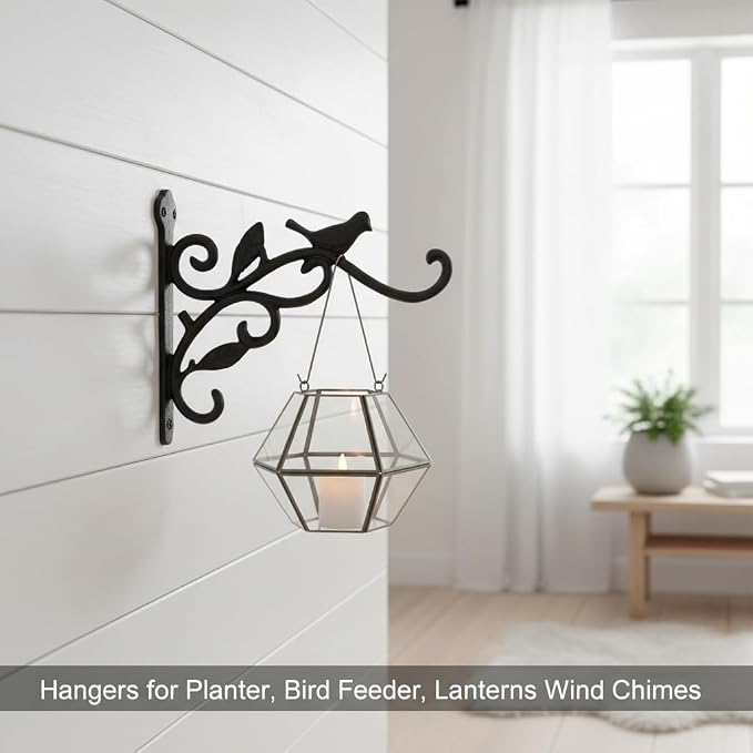 Comfy Hour 9" Bird Decorative Plant Wall Hanger, Heavy Duty Cast Iron Wall - Image 5