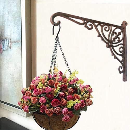 KiaoTime Cast Iron Hanging Hook Bracket Wall Hanger 12" Deep Outdoor Indoor - Image 6