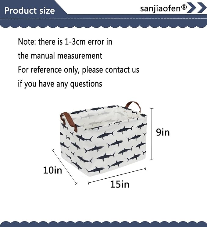 Rectangular Shark Basket, Kids Basket - Image 5