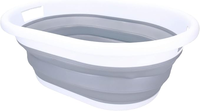 Small Collapsible Folding Laundry Clothes Washing Basket 22 LTR Capacity Pop Up - Image 2