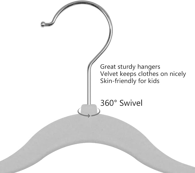 GoodtoU Kids Hangers Velvet 50 Pack 14" - Image 4