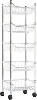 3/4/5 Tiers Kitchen Gap Storage Cart, Adjustable Slide Out Fridge Storage Tower by Unknown