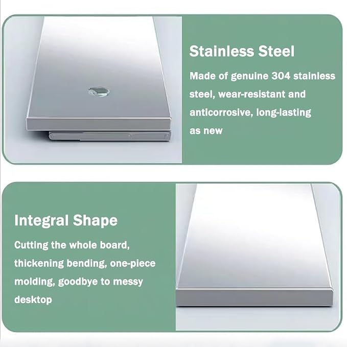 Folding Concession Shelf Stainless Steel Wall Table 24" 36" 40" Floating - Image 4