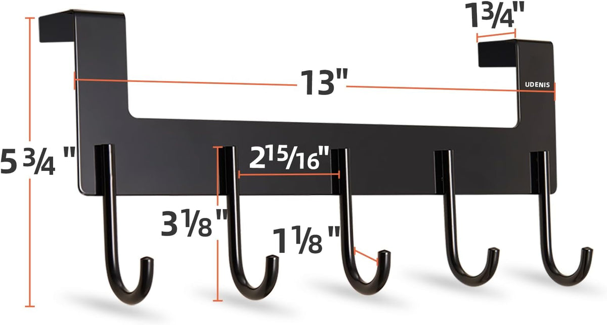 Over The Door Hooks Coat Rack, Over The Door Towel Hanger Drying Rack, Heavy - Image 2
