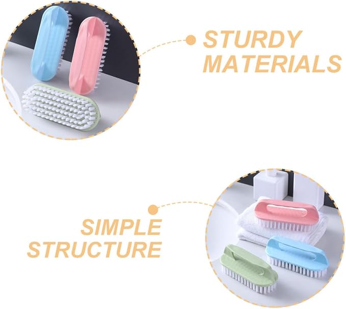 3pcs Soft Bristle Shoe Brush Set Handle, Household Laundry Scrub Brush - Image 3