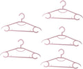 5pcs Non-Slip Plastic Clothes Hanger Set Traceless Wide Shoulder Wardrobe by INOOMP
