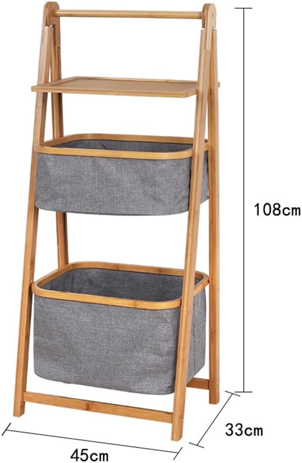 Bamboo Laundry Hamper Free-Standing Bamboo Frame Organiser - Image 7