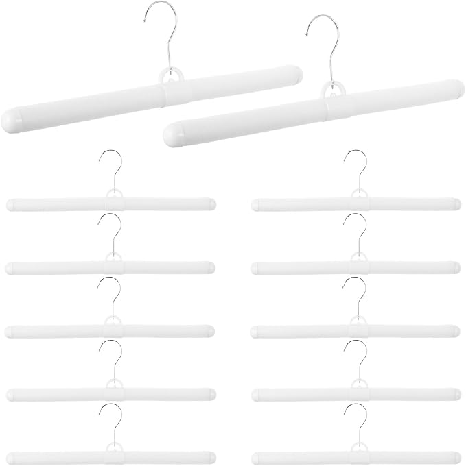 Operitacx 12pcs White Foam Padded Clothes Hangers by Unknown