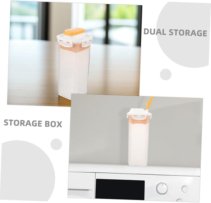 2pcs Sealed Laundry Powder Storage Box Lid Detergent Organizer - Image 3