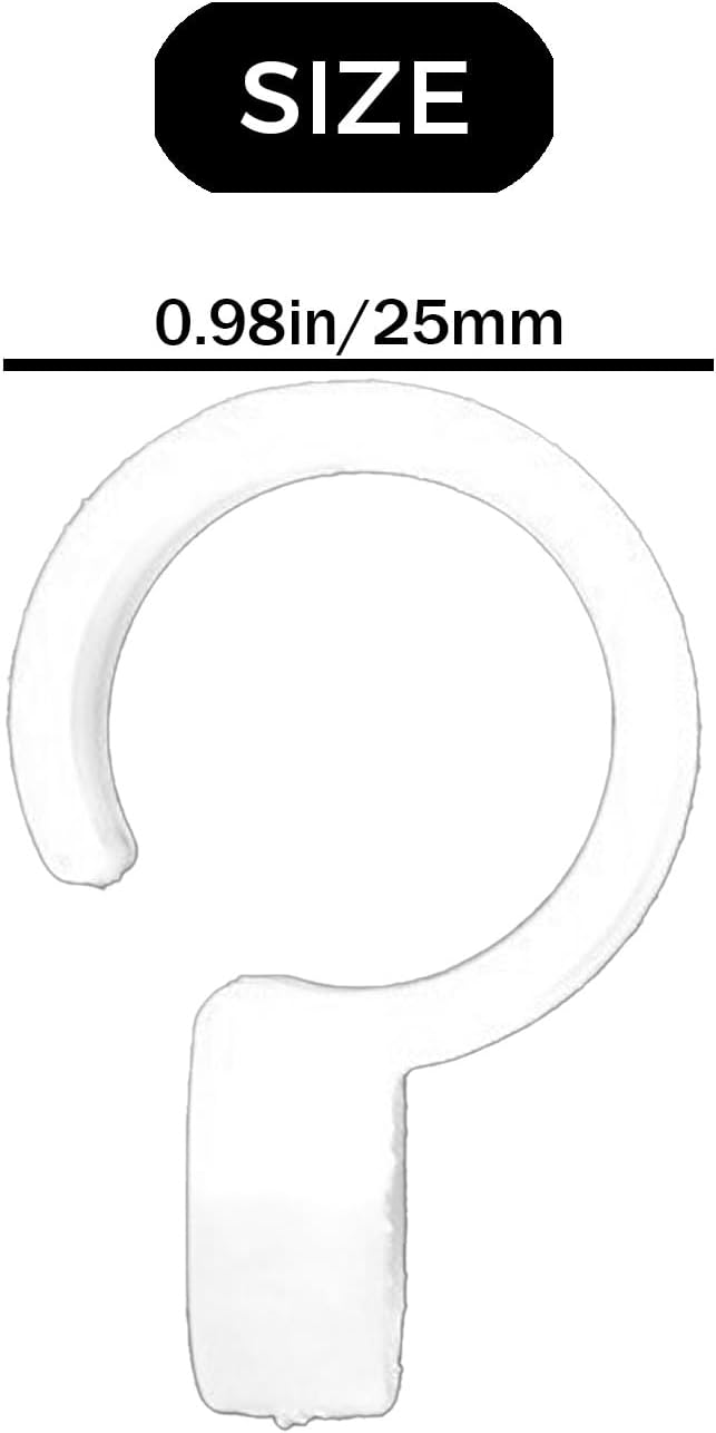 50 Pieces of White Plastic Windproof, Laundry Hook, Hanger rods, and Closet - Image 6