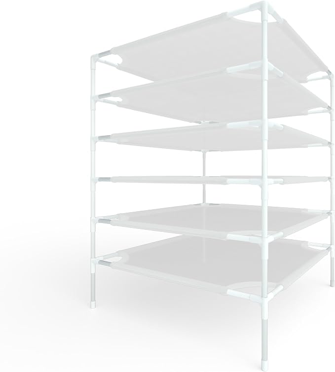 Sweater Drying Rack, 6-Layer Flat Drying Rack Stackable, Mesh Fabric Clothes by WeedSalute