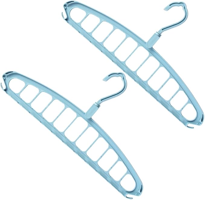 PRETYZOOM 2pcs Laundry Hanger Rack Rotating Folding Hanger Space Saving Home - Image 7