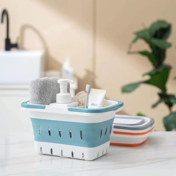 Portable Shower Caddy Tote, Plastic Storage Collapsible Caddy Basket - Image 3
