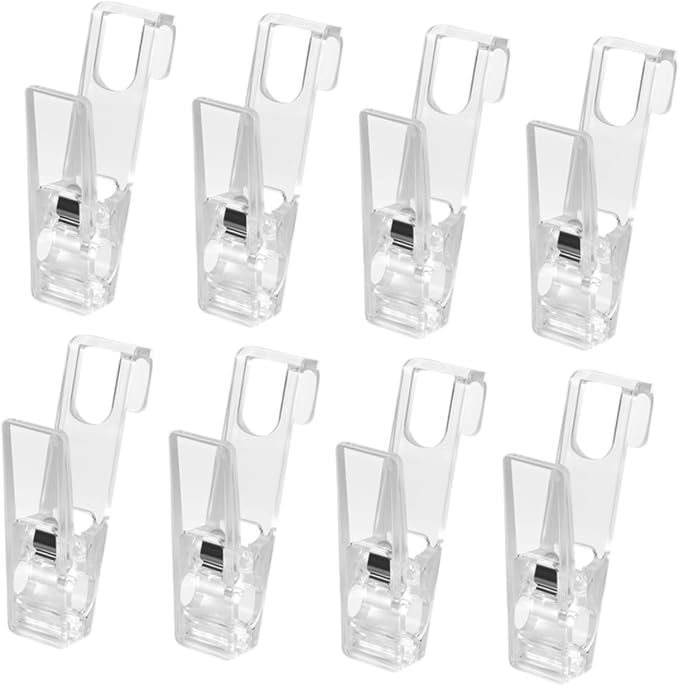 LIFKOME Clothes Pegs for Hanging 8pcs Plastic Laundry Clips Velvet Surface by LIFKOME