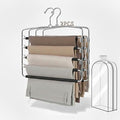 2-Pack Stainless Steel Pants Hangers, 5-Tier Space Saving Closet Organizer by Unknown