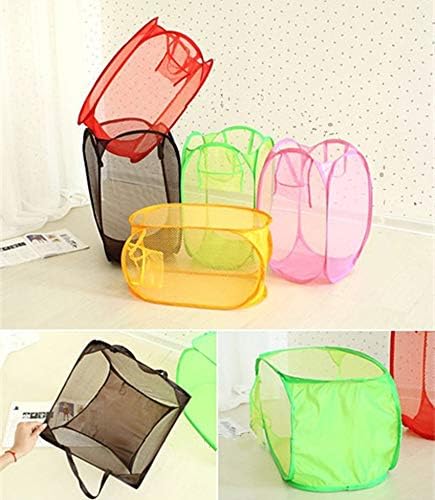 Rectangle Nursery Baskets Baby Clothes Laundry Organizer Mesh Storage Hamper - Image 4