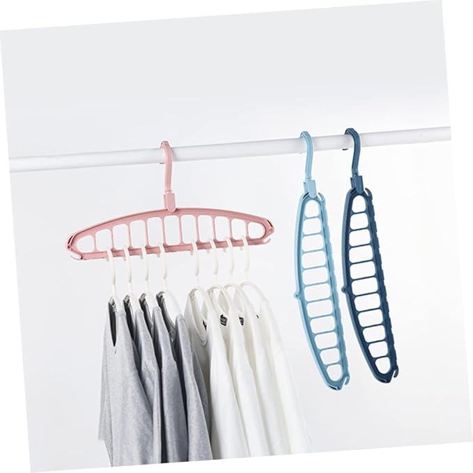 PRETYZOOM 2pcs Sturdy Material Folding Hangers Rotating Drying Rack - Image 6