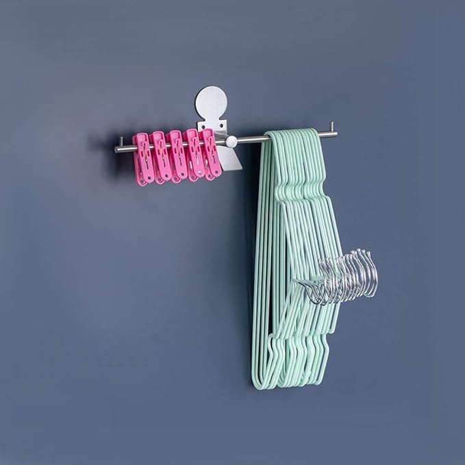 Picowe Clothes Hangers Storage Stacker Rack Holder Organizer, Wall Mounted - Image 4