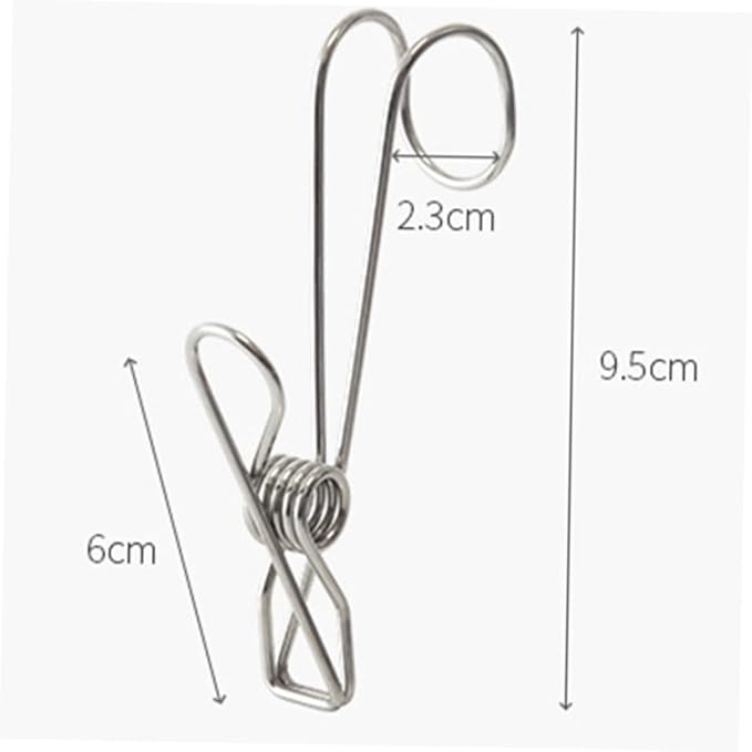 Cabilock 12pcs Stainless Steel Hangers Clips - Image 2