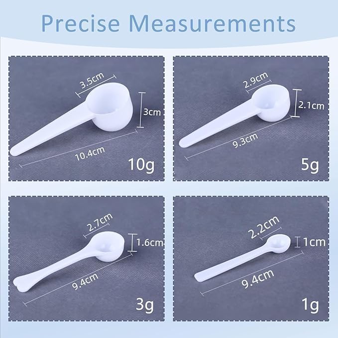 8Pcs Measuring Spoons Set 1g 3g 5g 10g Long Handle Scoops - Image 2