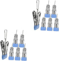 12pcs Stainless Steel Heavy Duty Clothes Multi-Purpose Clothespins by TINEASUR