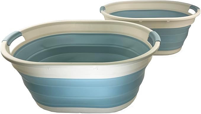 SAMMART 39L Collapsible Plastic Laundry Basket by SAMMART