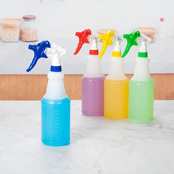 RW Clean 25 Ounce Plastic Spray Bottles, Adjustable Nozzles, - Image 3